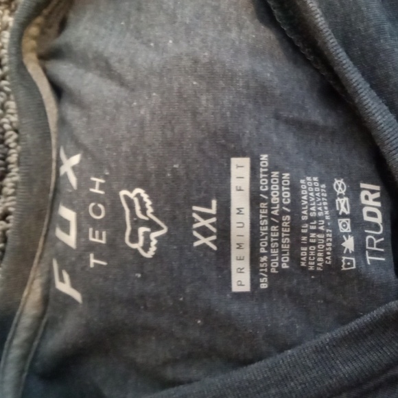 Fox Blue Short Sleeve Tee with Logo Dryrelease Freshguard Mens XXL - Picture 4 of 9